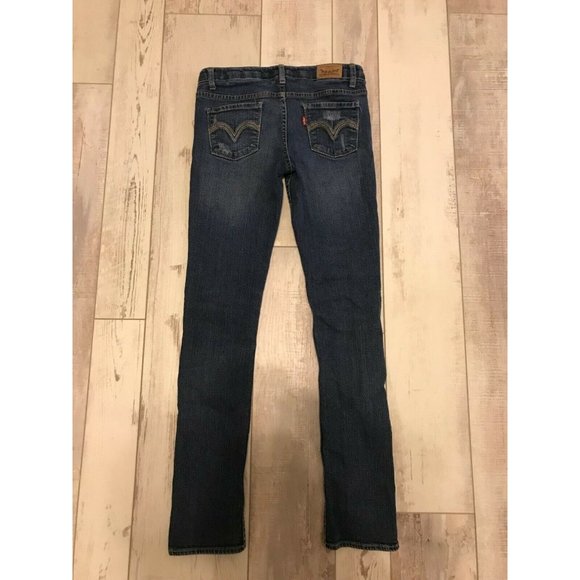 Girl's Levi's Dark Blue Skinny Jeans Size 12 Regular - Picture 4 of 5